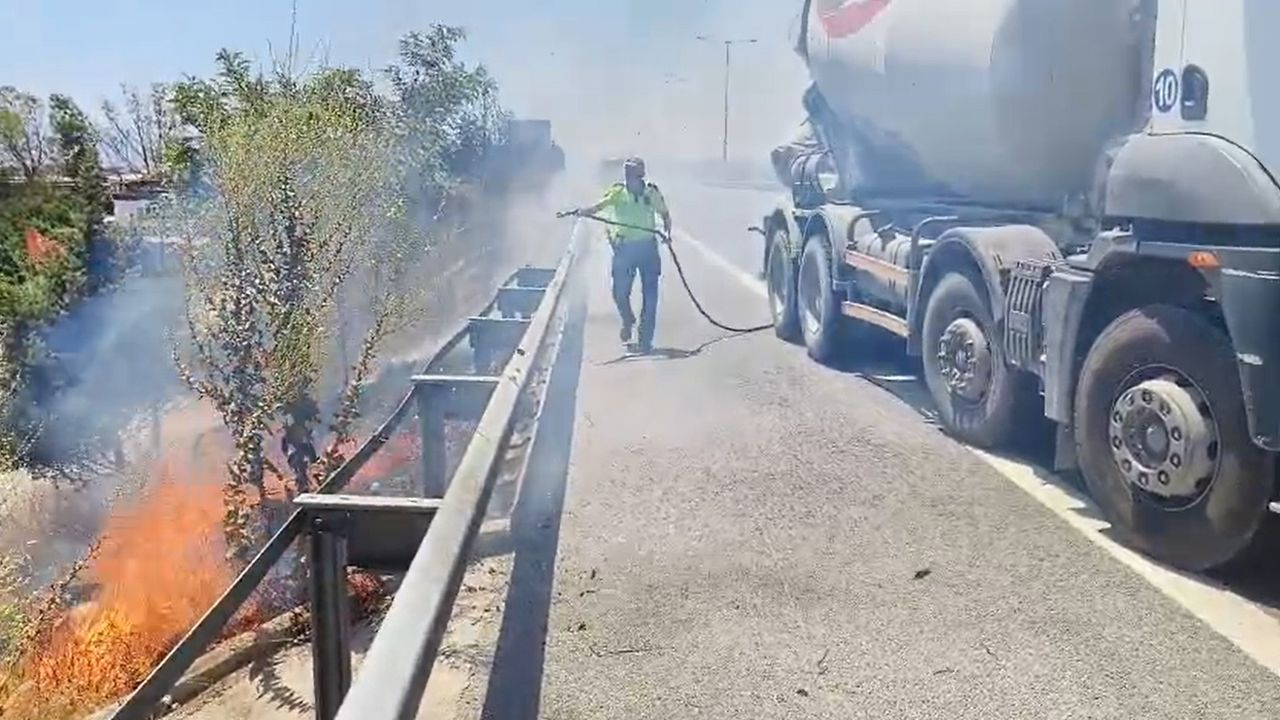 Alevlere karşı polis ekiplerinden beton mikserli müdahale