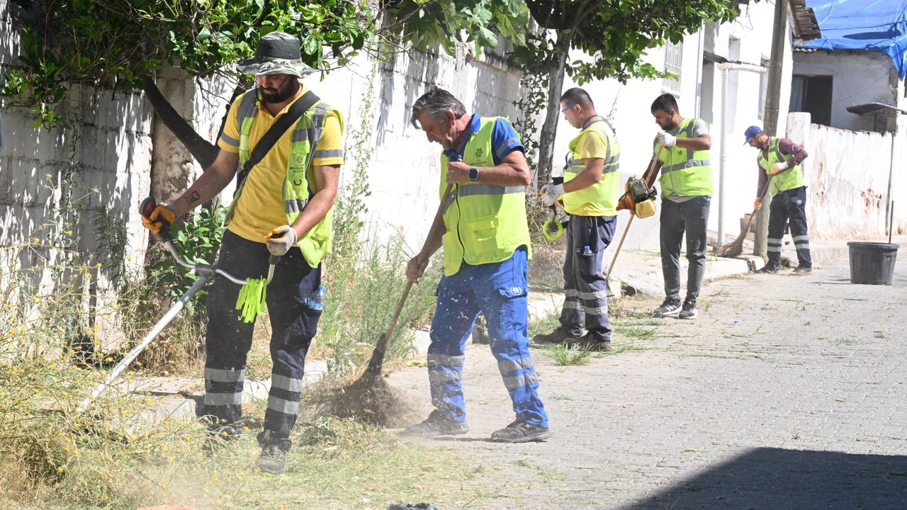 Aydın Büyükşehir Belediyesi ekiplerinden temizlik çalışması