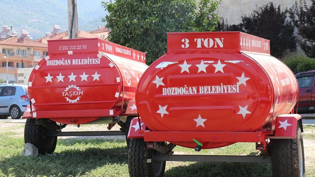 Bozdoğan Belediyesi donanımlı 3 su tankeri aldı