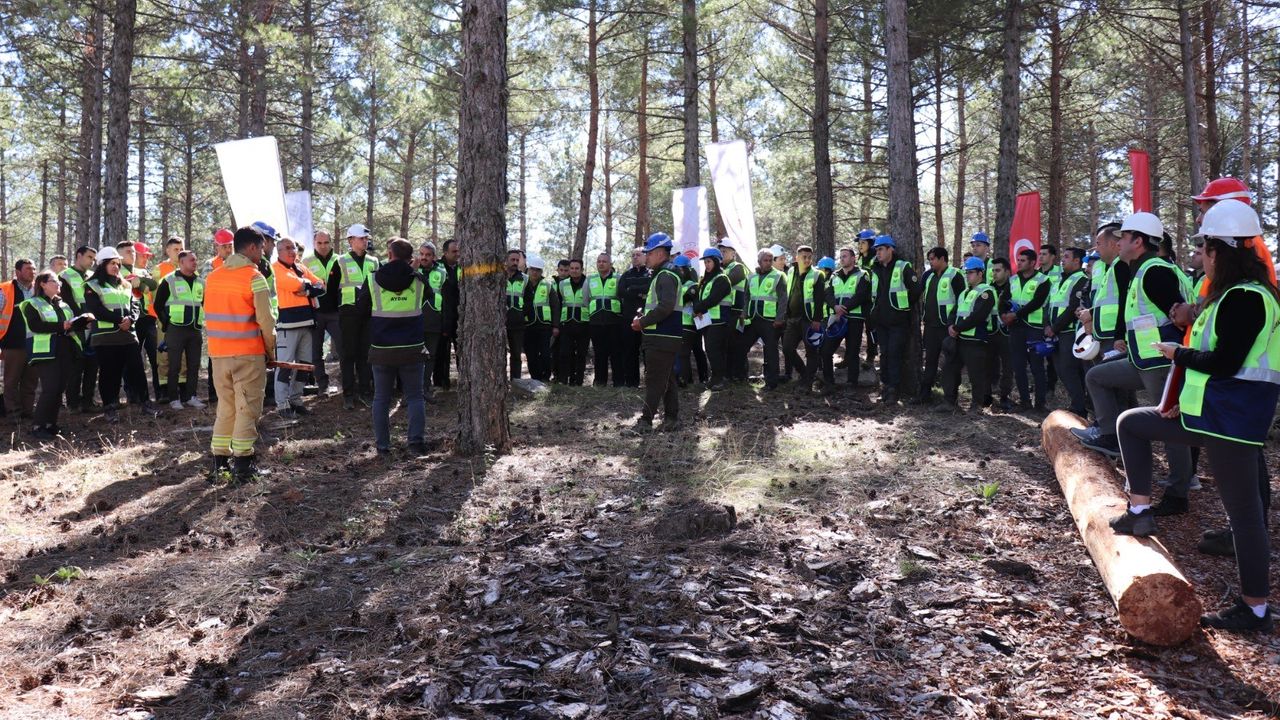 Aydın’da ormancılardan tatbikat