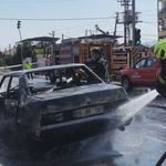Nazilli’de araç yangını