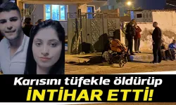 Karısını tüfekle öldürüp intihar etti