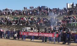 Kuyucak'ta pehlivan develer şampiyonluk için güreşti