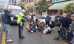 Motosiklet yayaya çarptı: 2 yaralı