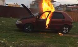 Nazilli’de tamircilere kızan kadın aracını benzin dökerek yaktı