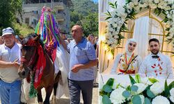 Nazilli’de geleneksel köy düğünü.. Ayşegül ve Oktay dünyaevine girdi