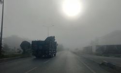 Aydın'da yoğun sis sürücülere zor anlar yaşattı