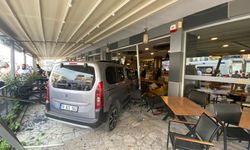 Önündeki araca çarpıp iş yerine daldı, kaçmaya çalıştı yakalandı