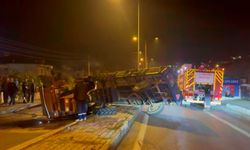 Traktör devrildi, 1 yaralı