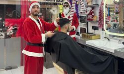 Nazilli’de berber esnafından yeni yıla renkli dokunuş