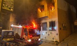 Metruk binada korkutan yangın