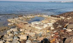 Yağışlar sonrası Kuşadası’nda tarih gün yüzüne çıktı