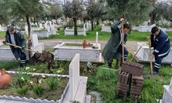 Aydın Büyükşehir mezarlıklarda onarım ve bakım çalışması gerçekleştirdi