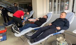 Nazilli Polisi'nden örnek davranış.. Kızılay için kan verdiler