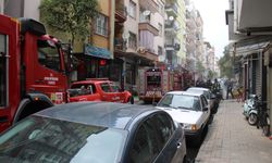 Batarya dükkanında yangın çıktı, bina tahliye edildi