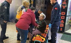 Evde düşerek yaralanan yaşlı kadının imdadına ekipler yetişti