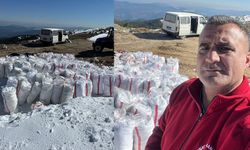 Dondurucu zirvede toplanan kar, yazın serinleten lezzete dönüşüyor