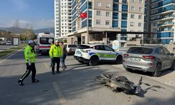 Trafik kazasında motosiklet sürücüsü yaralandı