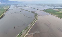Taşkının izleri havadan görüntülendi