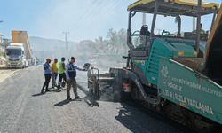 Başkan Çerçioğlu’nun çalışmaları ile Akbük yolu yenileniyor
