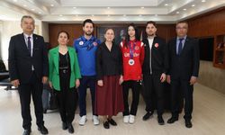 Nazillili milli sporcu Cansu Şeyhoğlu’ndan Kaymakam Kan'a ziyaret