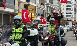 Nazilli’de motosiklet ve bisikletlilerden dev kortej
