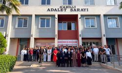 Nazilli Adliyesi’nde Murat Dilsiz ve Zeynep Mert Dilsiz’e veda