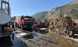 Kağıt fabrikası yangınına itfaiyeden hızlı müdahale