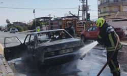 Nazilli’de araç yangını