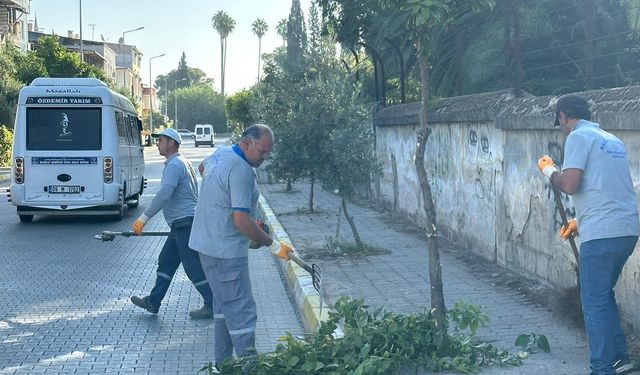 Çiçek gibi Nazilli için belediye ekipleri durmuyor