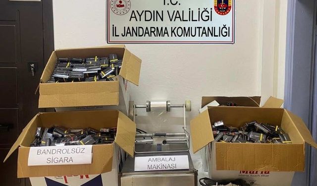 Jandarma ekipleri 55 bin adet bandrolsüz sigara ele geçirdi