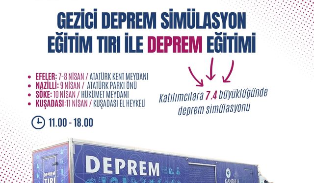 Aydın Büyükşehir Belediyesi’nden deprem simülatörü