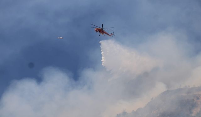 Aydın’daki orman yangınında 7 hava aracı, 244 personel alevlerle mücadele ediyor