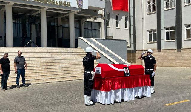 Kalp krizi geçirip hayatını kaybeden polis memuru için tören düzenlendi