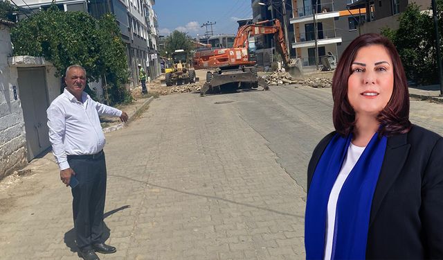 Sultanhisar’da 5 bin metrekarelik parke taşı çalışması sürüyor