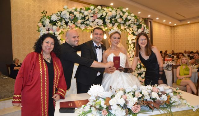 Nazilli’de dillere destan düğün: Ecehan ve Ahmet hayatlarını birleştirdi