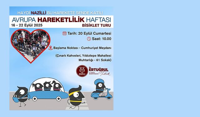 Nazilli Belediyesi’nden Avrupa Hareketlilik Haftası Etkinlikleri