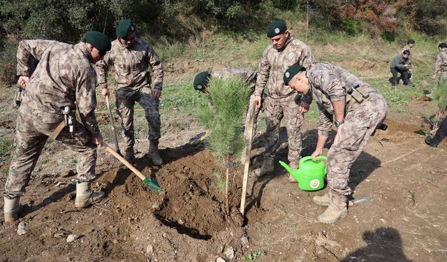 Aydın'da şehit polisler adına fidan dikildi