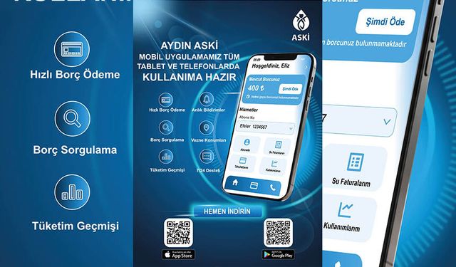 ASKİ Mobil Uygulaması Aydınlıların hizmetinde