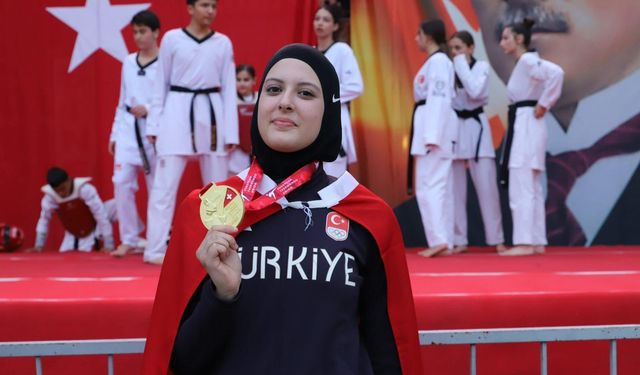 Avrupa Şampiyonu Elifnaz’a Nazilli’de coşkulu karşılama