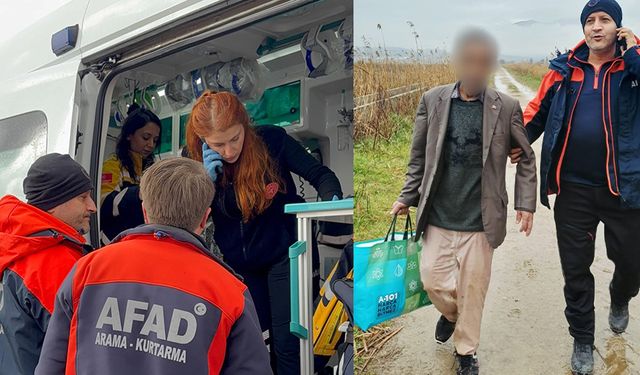 Kaybolan Alzheimer hastası yaşlı adam sulama kanalı kenarında bulundu