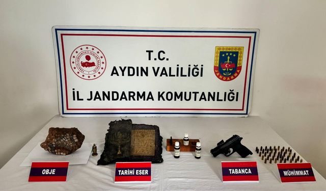 Aydın’da Bizans dönemine ait altın işlemeli dua kitabı ele geçirildi
