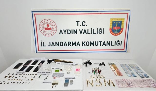 Söke’de tarihi eser ve uyuşturucu operasyonu