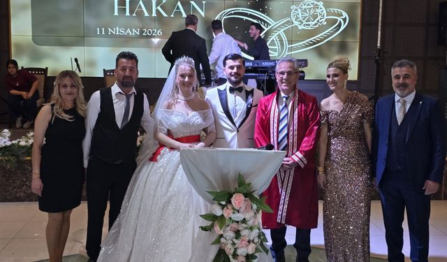 Nazilli’de görkemli düğün.. Hakan ile Yaren hayatlarını birleştirdi
