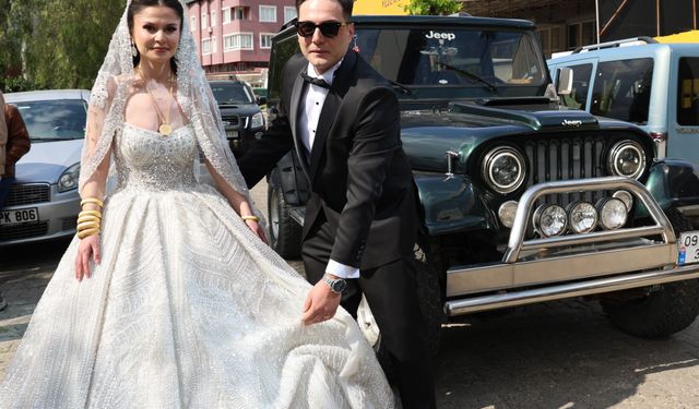 Gamze ile Berkay’ın düğünü Aydın dağlarındaki yüzlerce cipi Nazilli’de topladı