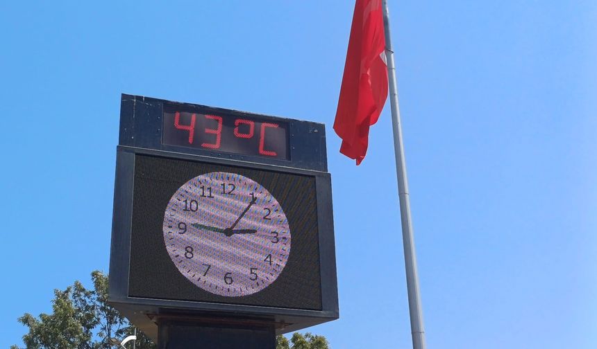 Aydın’da hissedilen sıcaklık 50 dereceye yaklaştı