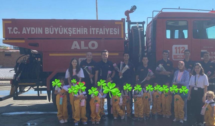 ÂLÂ Anaokulu öğrencilerinden ateş savaşçılarına ziyaret