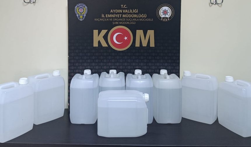 Aydın’da 45 litre etil alkol ele geçirildi