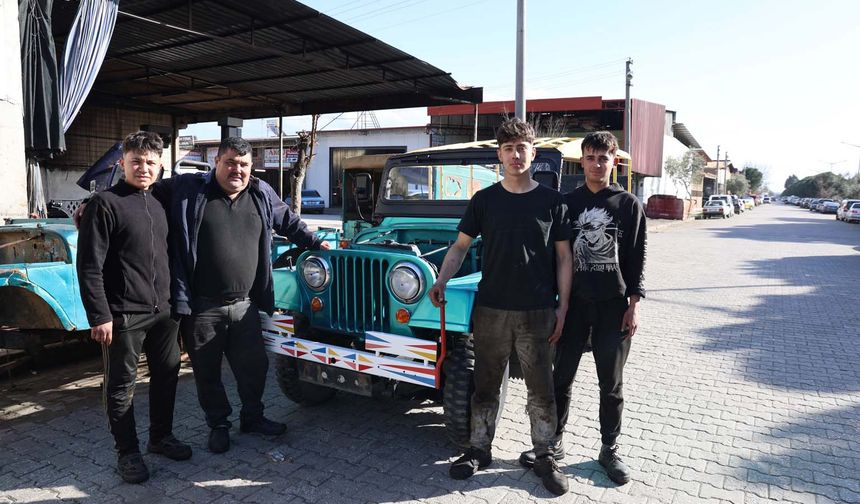 Ali Usta'nın elinde metal yığınları nostaljik bir araca dönüşüyor