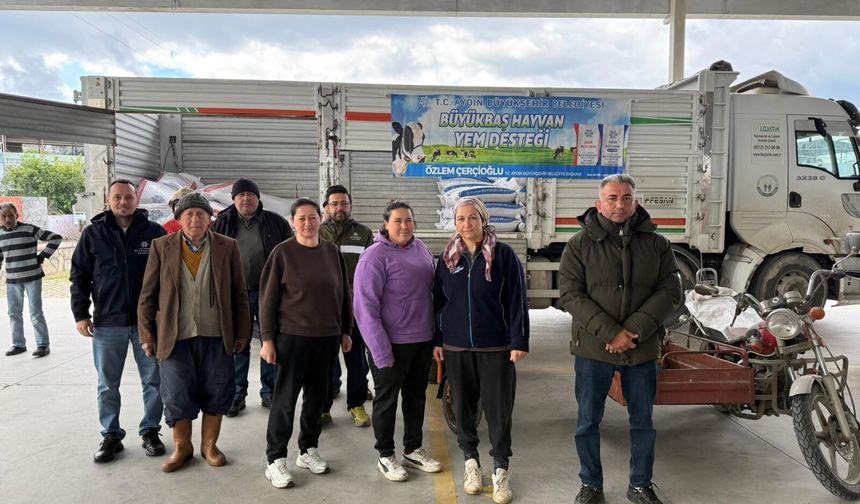 Başkan Çerçioğlu’nun küçük üreticilere yem destekleri devam ediyor
